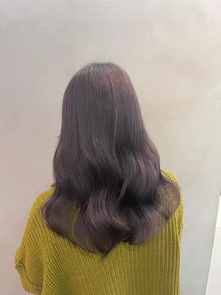 セミロング カラー 色落ちまでキレイに！ ！女性サロンのヘアスタイル