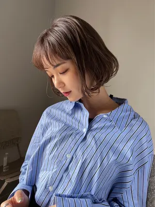 ショート カラー 透明感ケアカラー/ レイヤー/ryokaのヘアスタイル