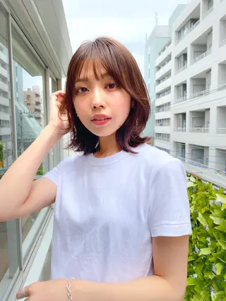 ミディアム カラー 似合わせレイヤー 🇰🇷荒木洋文のヘアスタイル