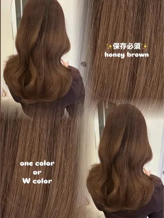 ロング カラー 友田 那都のヘアスタイル