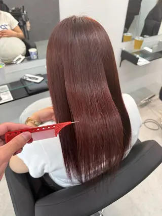 セミロング 赤みを消す艶カラー✨ [都島]kaitoのヘアスタイル