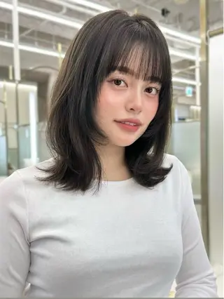 ミディアム 無料カット/ ミディアム特化 日向のヘアスタイル