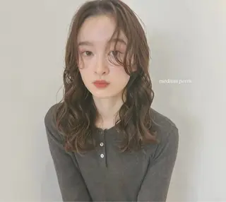 ロング パーマ 骨格診断カット.𖥔 ボブ/レイヤー/碧夢のヘアスタイル