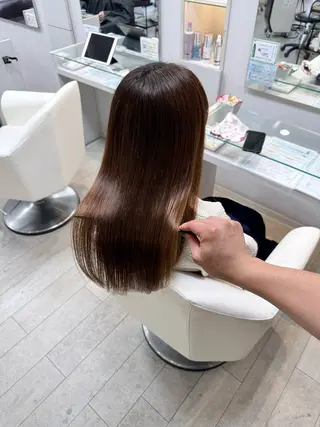 セミロング 冨田 悠稀/ 髪質改善縮毛&カラーのヘアスタイル