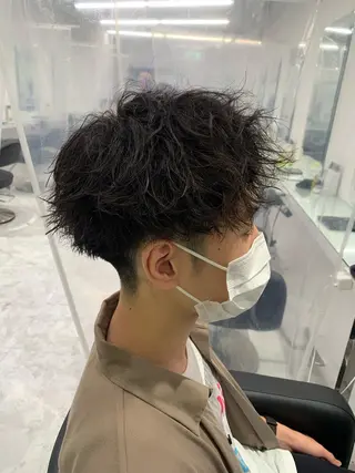 ショート カラー ヘアアレンジ メンズ ダブルカラー｜ なおき｜池袋美容師のヘアスタイル