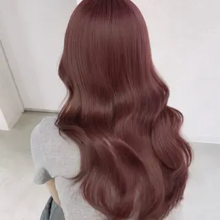 セミロング カラー 🎀ピンクベージュ/ 梅田/茶屋町🎀のヘアスタイル