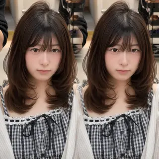 ロング ハッシュカット 美髪矯正/TERU/のヘアスタイル