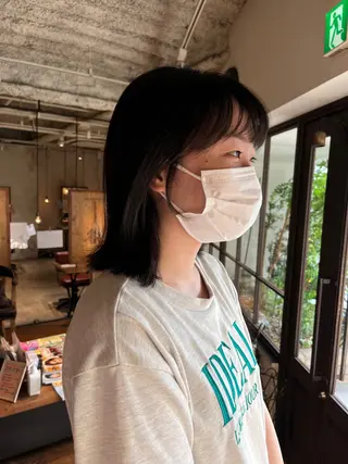 セミロング カラー 韓国好き🇰🇷 美容師MIKUのヘアスタイル