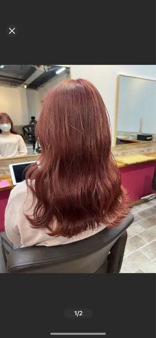 ロング カラー ヘアカラー&縮毛矯正 STAR☆RIVERのヘアスタイル