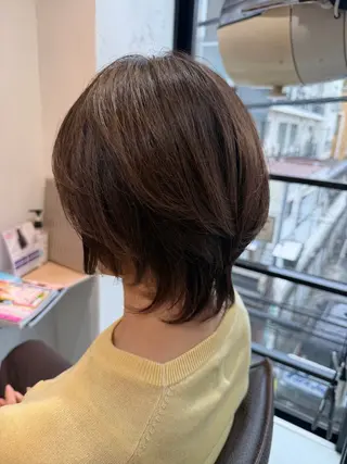 ショート カラー メンズパーマ シャドウ／大木のヘアスタイル