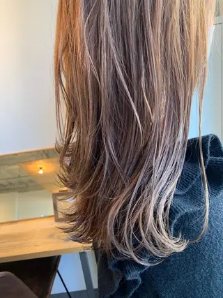 ミディアム カラー メンズカットパーマ/ ブリーチ高柳将太のヘアスタイル