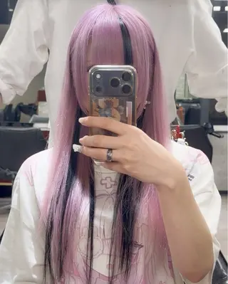 ロング カラー ハイトーンエクステ 🎩カズキ🎩のヘアスタイル