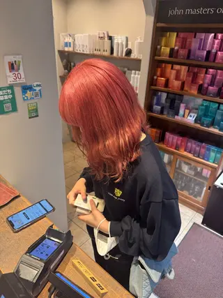 ミディアム カラー 美髪矯正 KASUMIのヘアスタイル