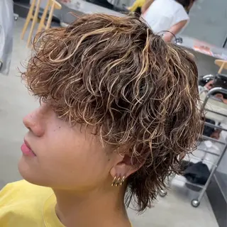 ミディアム カラー ヘアアレンジ メンズ fifth 石川 凪のヘアスタイル