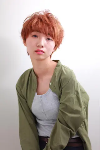 ショート カラー パーマ 🍀日比野 哲二のヘアスタイル