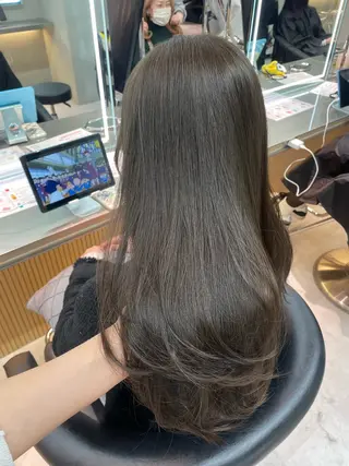 ロング カラー ヘアセット/レイヤー 赤み消し/はるかのヘアスタイル