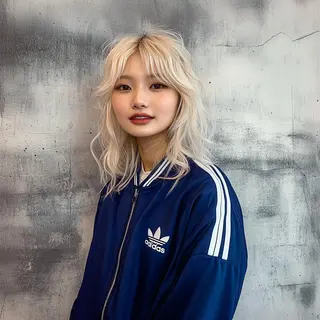 セミロング カラー corazon ブリーチのヘアスタイル