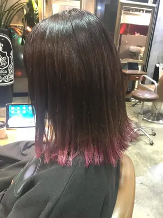 ミディアム カラー パーマ ヘアアレンジ メンズ キッズ ネイル マツエク・マツパ サロンドミルク 渋谷高比良のヘアスタイル