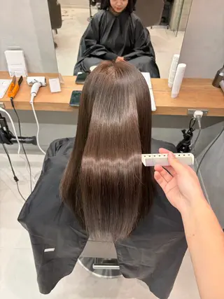 セミロング カラー ブリーチ✨/似合わせ カラー🎀/Yuzuのヘアスタイル
