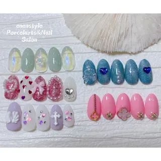 ミディアム ネイル 🐾enen style 🐾のネイルデザイン