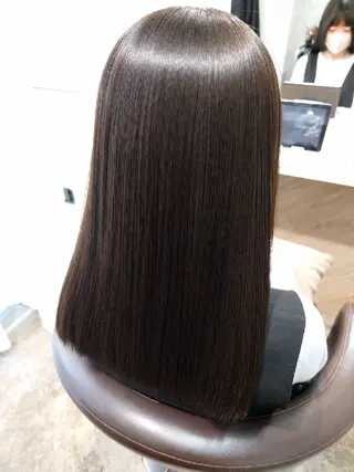 セミロング 縮毛矯正✨艶髪　 シノハラ✨髪質改善のヘアスタイル