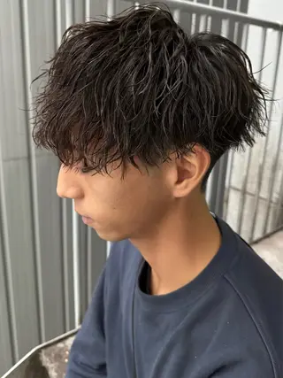 パーマ メンズ メンズパーマ特化/ シャドウ/波巻/陸翔のヘアスタイル