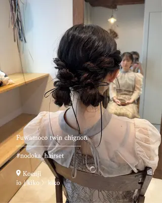 セミロング ヘアアレンジ お呼ばれセット🕊️ 高円寺/太田和のヘアスタイル