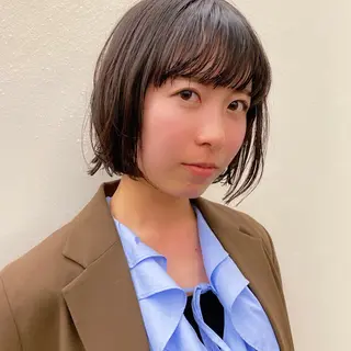 ショート カラー 似合わせレイヤー/ ケアパーマ/高倉のヘアスタイル