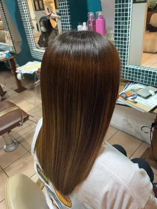 ロング カラー ヘアアレンジ 吉田 瑛美のヘアスタイル