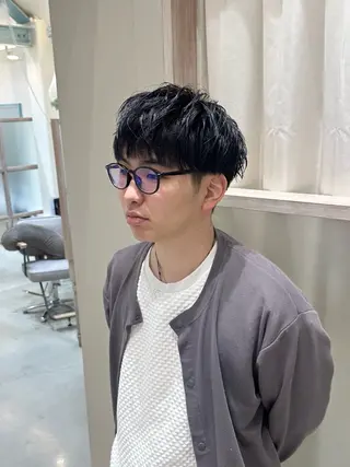 メンズ N,SOL / 岩上 新大のヘアスタイル