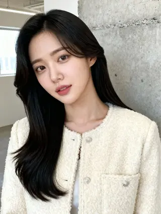 セミロング カラー 韓国レイヤーカット 🫧大阪梅田レイヤーのヘアスタイル