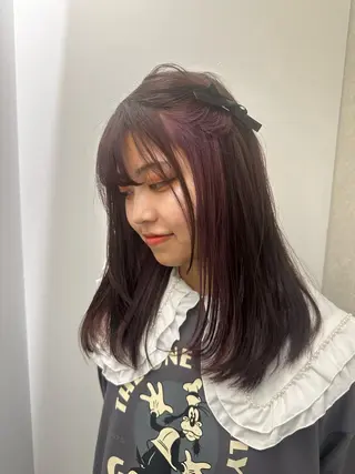 セミロング カラー 韓国ヘアメンズ・レデ ィース特化ミクのヘアスタイル