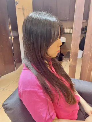 ロング カラー ヘアアレンジ 韓国風レイヤー/ 💎Tomoya💎のヘアスタイル