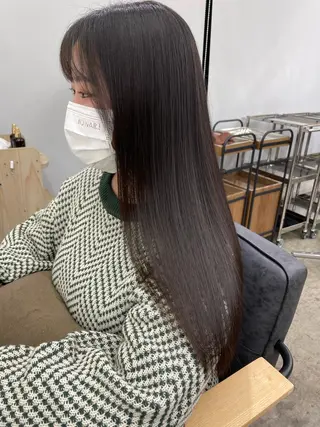 ロング カラー 水田吉亮/髪質改善/ 縮毛矯正/レイヤーのヘアスタイル