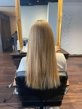 ロング カラー パーマ ヘアアレンジ レイヤーカット×髪質 改善🇰🇷シオリのヘアスタイル
