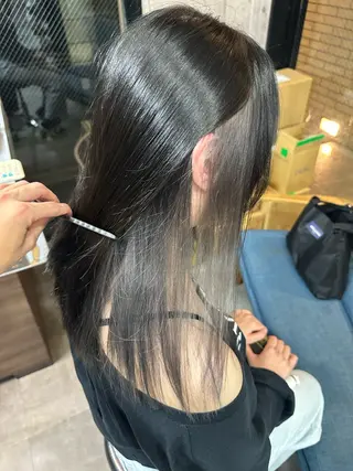 セミロング 剣太郎カットモデル 10㎝カット募集中のヘアスタイル