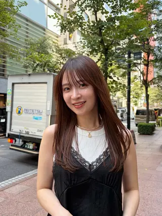 セミロング カラー 🌿大人可愛い🌿 |艶髪‪|たまちゃんのヘアスタイル