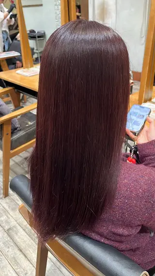 ミディアム カラー 縮毛矯正 / 透明感カラー首藤大翔のヘアスタイル
