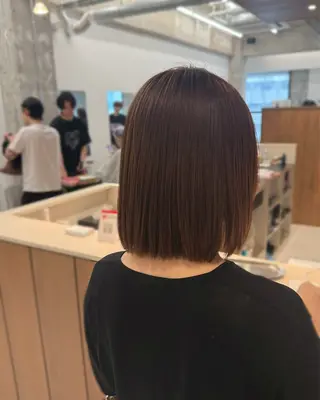 ミディアム カラー パーマ 縮毛矯正+モテカラー 🎀✨MIHOのヘアスタイル