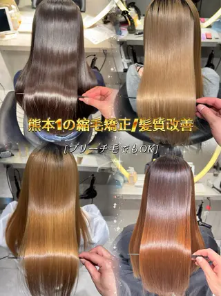 ロング カラー ブリーチ矯正 マスター【タケル】のヘアスタイル