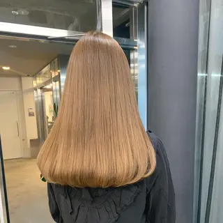 ミディアム カラー 透明感カラー✂︎ /縮毛矯正/YUKAのヘアスタイル