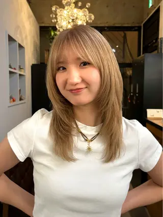 セミロング おぐら はるみのヘアスタイル