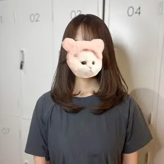 セミロング カラー 🤍チサト/仙台/ パーマ🪽🤍のヘアスタイル