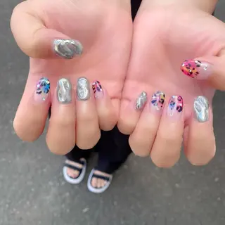 セミロング カラー パーマ ヘアアレンジ メンズ キッズ ネイル マツエク・マツパ アイブロウ Salon Ｋのネイルデザイン