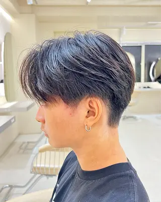 メンズ 横浜/メンズカット 曲がる縮毛矯正のヘアスタイル