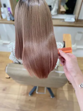 セミロング カラー 美髪専門サロン kazuのヘアスタイル