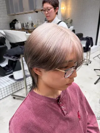 カラー メンズ ホワイトカラー☁️/ Yuya/ハイトーンのヘアスタイル
