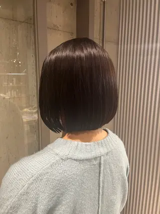 ミディアム カラー ヘアアレンジ 💥ボブ/艶髪/ 透明感カラー/陸人のヘアスタイル