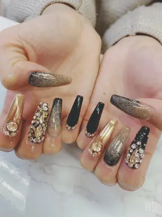 ロング JNA認定講師🌸 RIEのネイルデザイン