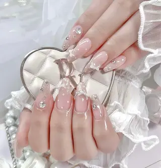 ロング E🌷nail 長さだし専門店のネイルデザイン